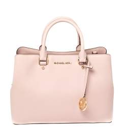 Pre Owned Michael Kors Blossom Leather Savannah Medium Satchel