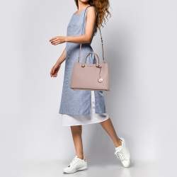 Pre Owned Michael Kors Blossom Leather Savannah Medium Satchel