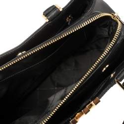 Pre Owned Michael Kors Black Leather Medium Florence Satchel