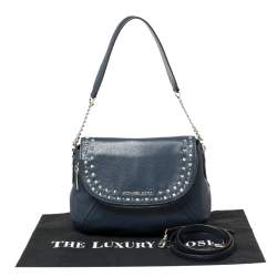 مملوكة مسبقًا حقيبة كتف مايكل كورس بيدفور اريا جلد أزرق