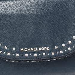 مملوكة مسبقًا حقيبة كتف مايكل كورس بيدفور اريا جلد أزرق