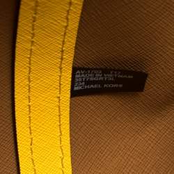Pre Owned Michael Kors Yellow Saffiano Leather Greenwich Tote