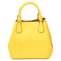 Pre Owned Michael Kors Yellow Saffiano Leather Greenwich Tote