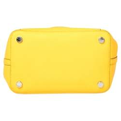 Pre Owned Michael Kors Yellow Saffiano Leather Greenwich Tote
