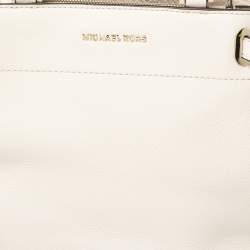 Michael Kors Cream Leather Greta Shoulder Bag