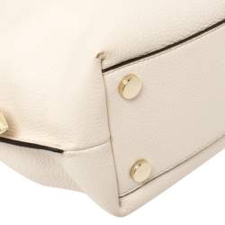 Michael Kors Cream Leather Greta Shoulder Bag