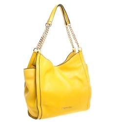Pre Owned Michael Kors Mustard Leather Newbury Shoulder Bag