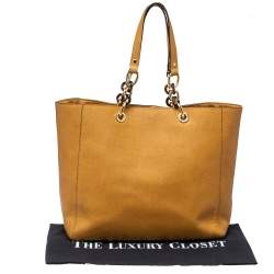 Pre Owned حقيبة يد نسائية مايكل مايكل كورس سلسلة جلد بني فاتح 