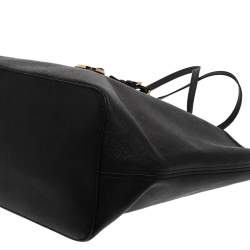 Pre Owned Michael Kors Black Leather Large Jet Set Travel Tote