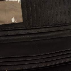 Pre Owned Michael Kors Brown Monogram Coated Canvas Zip Around Wristlet Wallet