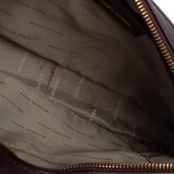 Pre Owned Michael Kors Burgundy Leather Jet Set Camera Crossbody Bag