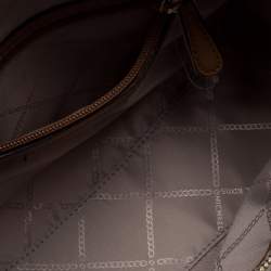 Pre Owned حقيبة كروس مايكل كورس ماسنجر متوسطة جلد و كانفاس مقوى بالشعار أبيض 