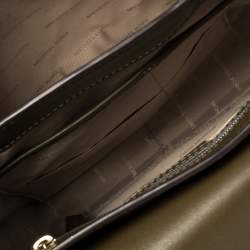 Pre Owned حقيبة سادل مايكل كورس ديلفينا جلد أخضر زيتوني