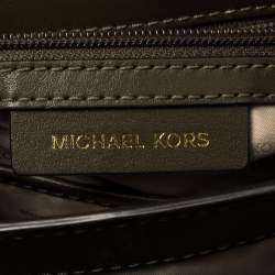 Pre Owned حقيبة سادل مايكل كورس ديلفينا جلد أخضر زيتوني