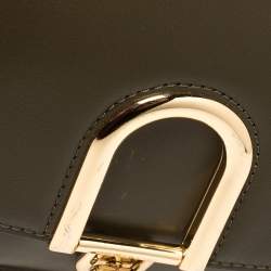 Pre Owned حقيبة سادل مايكل كورس ديلفينا جلد أخضر زيتوني