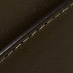 Pre Owned حقيبة سادل مايكل كورس ديلفينا جلد أخضر زيتوني