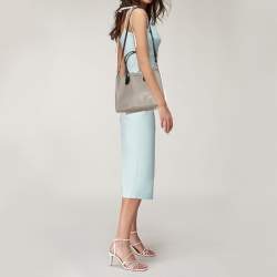 Pre Owned Michael Michael Kors Tri Color Leather Large Mercer Tote