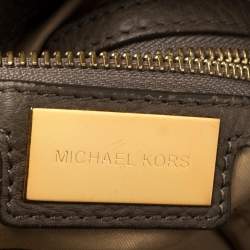 Michael Kors Dark Beige/Brown Soft Leather Skorpios Hobo