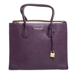 Pre Owned حقيبة يد مايكل كورس ميرسير جلد عنابية