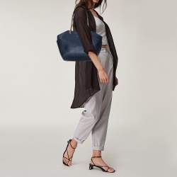 مملوكة مسبقًا حقيبة يد مايكل كورس سلسلة جيت ست ترافيل جلد أزرق كحلي