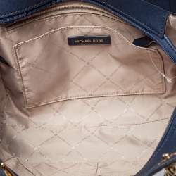 مملوكة مسبقًا حقيبة يد مايكل كورس سلسلة جيت ست ترافيل جلد أزرق كحلي