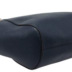 مملوكة مسبقًا حقيبة يد مايكل كورس سلسلة جيت ست ترافيل جلد أزرق كحلي