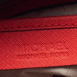 MICHAEL Michael Kors Red Saffiano Leather Boston Bag