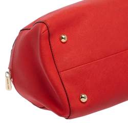 MICHAEL Michael Kors Red Saffiano Leather Boston Bag