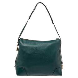 مملوكة مسبقًا Michael Kors Green Leather Large Crosby Hobo