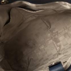 مملوكة مسبقًا Michael Kors Navy Blue Leather Large Jet Set Travel Tote