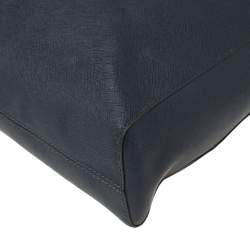 مملوكة مسبقًا Michael Kors Navy Blue Leather Large Jet Set Travel Tote