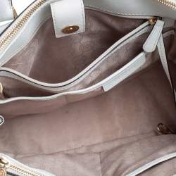 Pre Owned MICHAEL Michael Kors White Leather Medium Sutton Tote