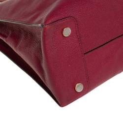 Michael Kors Burgundy Grained Leather Large Mercer Tote