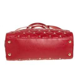 مملوكة مسبقًا Michael Kors Red Quilted Leather Studded Hamilton Tote 
