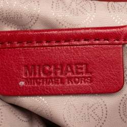 مملوكة مسبقًا Michael Kors Red Quilted Leather Studded Hamilton Tote 