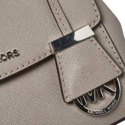 Pre Owned Michael Kors Grey Leather Mini Ava Top Handle Bag