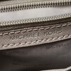 Pre Owned Michael Kors Grey Leather Mini Ava Top Handle Bag