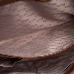 Pre Owned حقيبة مايكل كوري جيت سيت جلد سافياتو بني كبيرة