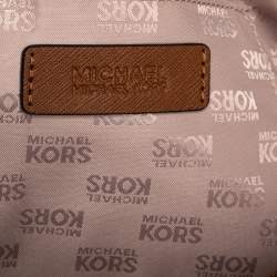 Pre Owned حقيبة مايكل كوري جيت سيت جلد سافياتو بني كبيرة