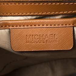 Pre Owned MICHAEL Michael Kors Brown Saffiano Leather Large Selma Tote