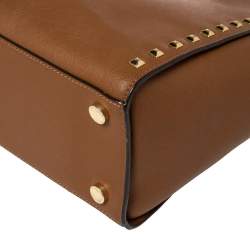 Pre Owned MICHAEL Michael Kors Brown Saffiano Leather Large Selma Tote