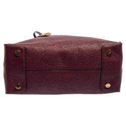 Pre Owned حقيبة مايكل كورس ميرسر جلد عنابي محبب كبيرة