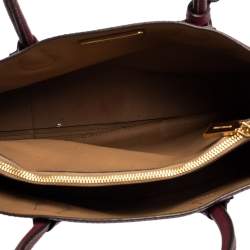 Pre Owned حقيبة مايكل كورس ميرسر جلد عنابي محبب كبيرة