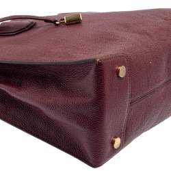 Pre Owned حقيبة مايكل كورس ميرسر جلد عنابي محبب كبيرة