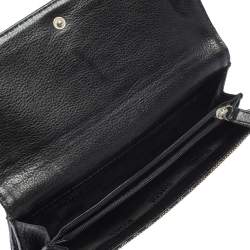 مملوكة مسبقًا محفظة مايكل كورس بروكفيل كاريال كونتينينتال جلد و كانفاس مقوى مطبوع نقشة شعار الماركة أسود و بيج