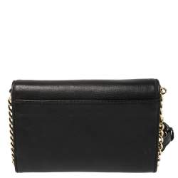 Pre Owned Michael Kors Black Leather Hudson Crossbody Bag