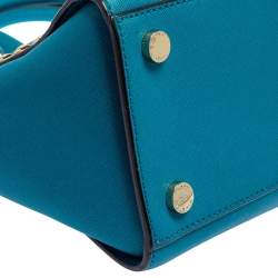 Pre Owned حقيبة مايكل مايكل كورس سيلما متوسطة مرصعة جلد أزرق