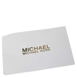 مملوكة مسبقًا حقيبة ظهر مايكل كورس ميني جيسا كانفاس كاروهات مونوغرامي وجلد أزرق