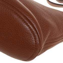 Pre Owned حقيبة هوبو مايكل كورس لوبيتا جلد محبب بني