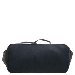 Pre Owned Michael Kors Black Leather Large Jet Set Travel Tote